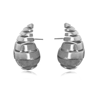 Odyssey Artsy Cocoon Earrings (Silver)