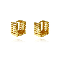 Zoie Artsy Cube Huggie Earrings (Gold) image