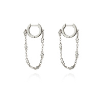 Madigan Silver Chain Drop Earrings image