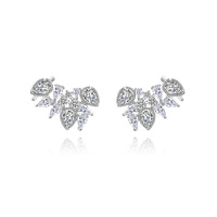 Emerson Crystal Leaf Climber Earrings image
