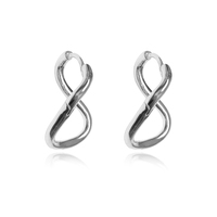Baie Artsy Infinity Twist Earrings (Silver)