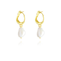 Zuri Gold Vermeil Pearl Drop Earrings image