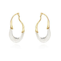 Vanora Two Tone Fluid Loop Earrings image