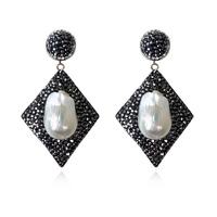 Desdelina Jewel Embellished Baroque Pearl Earrings image