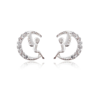 Little Angel Moon Dainy Stud Earrings image