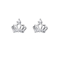 Little Princess Dainty Crown Earrings image