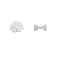 Dog and Bone Mismatching Earrings image