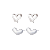 Little Silver Heart Set Earrings image