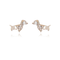 Dachshund Diamante Stud Earrings image