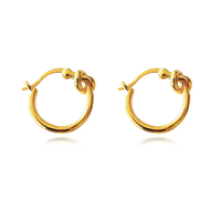 Tie A Knot Modern Hoop Earrings (Gold Vermeil) image