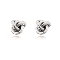 Esti Artsy Knot Earrings (Silver) 