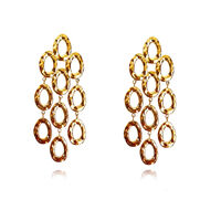 Lenore Sculptured Loop Mesh Earrings (Gold) image