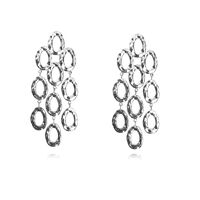 Lenore Sculptured Loop Mesh Earrings (Silver) image