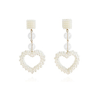 Iris Pearly Heart Drop Earrings image