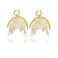 Laurissa Luxury Pearl Tassel Earrings image