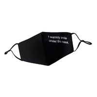 Warm Soul Cotton Face Mask (Black) image