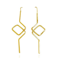 Hughette 24K Artisan Line Art Earrings image