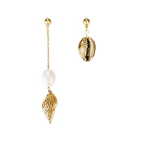 Svea Mismatching Shell Drop Earrings  image
