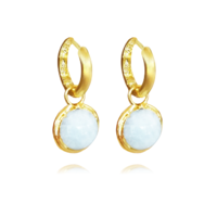 Anya 24K Artisan Moonstone Drop Earrings image