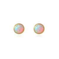 Lue Dainty Opal Stud Earrings (Gold) image