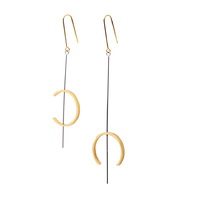 Helene Line Art Drop Earrings image