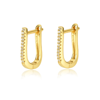 Dione Gold Filled U Huggie Earrings image