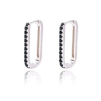 Kendra Dainty Silver Huggie Earrings image