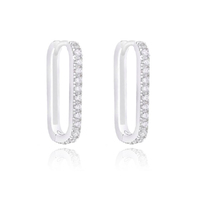 Parker Dainty Silver Huggie Earrings image