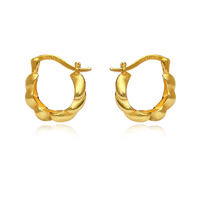 Davina Croissant Hoop Earrings (Gold Vermeil) image