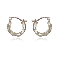 Davina Croissant Hoop Earrings (Silver) image