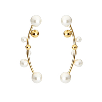 Ines Vintage Pearl Climber Earrings image
