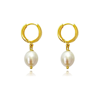 Giselle 24k Gold Filled Pearl Drop Earrings image