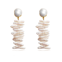 Ellenora Artisan Freshwater Pearl Stack Earrings image