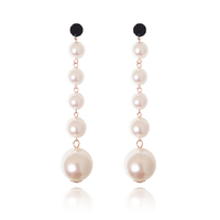 Daphne Oversized Pearl String Earrings