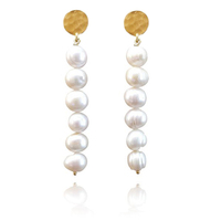 Celeste 24K Freshwater Pearl Drop Earrings  image