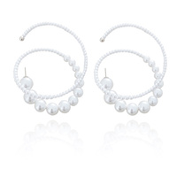 Eira Pearl Swirl Hoop Earrings image