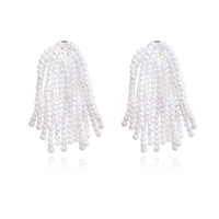Leuuine Pure Love Pearl Tassel Earrings image