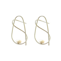 Eileen Platinum Line Art Earrings image
