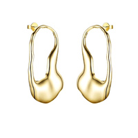 Adele Irregular Gold Flow Earrings image