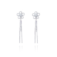 Everett Flower Tassel Clip-on Earrings image