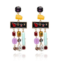 Belle Rhinestone Splash Drop Earrings image