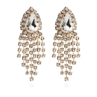 Rayne Crystal Diamante Earrings Gold image
