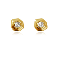 Suvi Artsy Rocky Stud Earrings (Gold Vermeil) image
