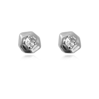 Suvi Artsy Rocky Stud Earrings (Silver) image