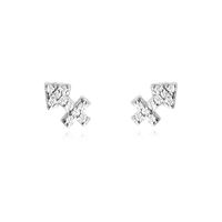 Sagittarius Artisan Zirconia Pavé Stud Earrings (Silver) image