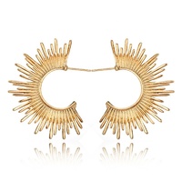 Allmira Gold Sparkle Stud Earrings