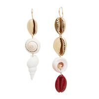 LuLu Bohemian Mismatching Shell Drop Earrings image