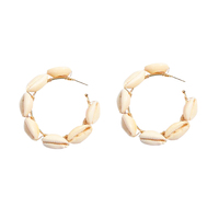 Evie Shell Hoop Earrings image