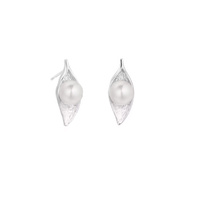 Silvi Pearl Leaf Stud Earrings image