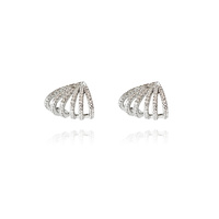 Honesty Rhodium Crystal Stud Earrings image